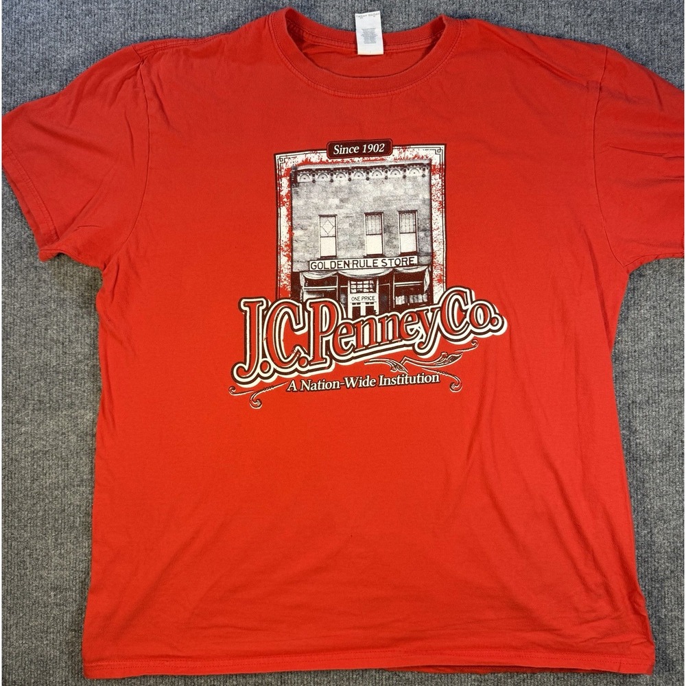 J.C. Penney Golden Rule Store 1902 T Shirt Red Men's XL Vintage Heritage